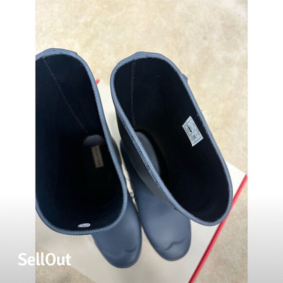 Hunter Women's Short Rain Boots Size 8 Blue Ankle Outdoor Casual - Picture 5 of 5